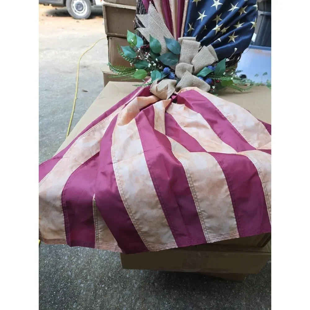American Flag Wreath, Memorial Day Wreath, Red White Blue Front Door Wreath, 4th